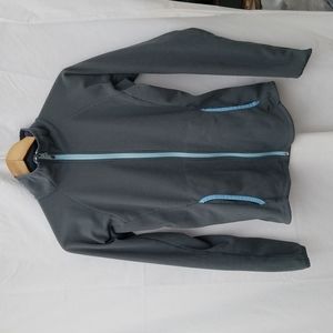 MEC jacket Coaction fleece grey With blue fleece zip up small